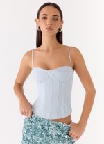Ania Corset Top - Blue