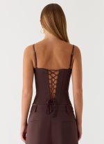 Ania Corset Top - Chocolate - 图片 3