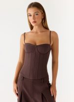 Ania Corset Top - Chocolate - 图片 4