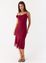 Anne Midi Dress - Deep Red - 图片 6