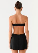 Antalya Strapless Mini Dress - Black - 图片 4