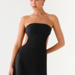 Antalya Strapless Mini Dress - Black