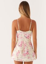 Artemis Corset Mini Dress - Vintage Pink Floral - 图片 4