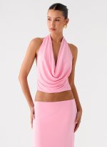 Ashi Cowl Top - Pink