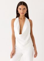 Ashika Studded Top - White - 图片 11