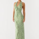 Ask You Twice Maxi Dress - Blurred Lime