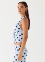 Ask You Twice Top - Blue Mocha Dot - 图片 5