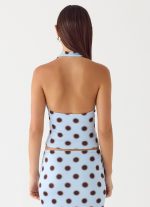 Ask You Twice Top - Blue Mocha Dot - 图片 6