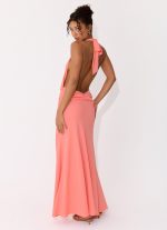 Attina Halter Maxi Dress - Coral - 图片 8