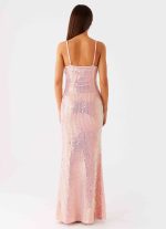 Attitude Knit Sequin Maxi Dress - Iridescent Pink - 图片 3