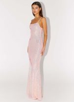 Attitude Knit Sequin Maxi Dress - Iridescent Pink - 图片 5