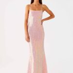 Attitude Knit Sequin Maxi Dress - Iridescent Pink