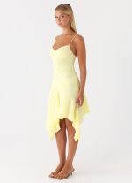 Aysha Beaded Flower Midi Dress - Yellow - 图片 2