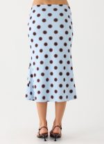 Bahama Low Rise Midi Skirt - Blue Mocha Dot - 图片 6