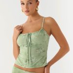 Bending My Rules Top - Blurred Lime