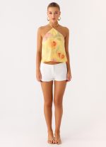 Bliss Beaded Halter Top - Floral Beaded - 图片 8