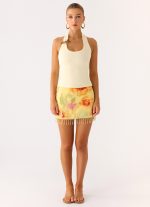 Bliss Beaded Mini Skirt - Floral Beaded - 图片 6