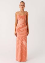 Bliss View Knit Maxi Dress - Peach - 图片 2