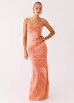 Bliss View Knit Maxi Dress - Peach - 图片 5