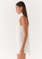 Breaking News Micro Mini Dress - White - 图片 3