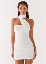 Breaking News Micro Mini Dress - White
