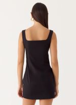 Brief Tension Mini Dress - Black - 图片 4