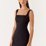 Brief Tension Mini Dress - Black