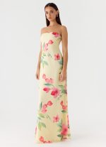 Bronte Strapless Maxi Dress - Lemon Soleil - 图片 6