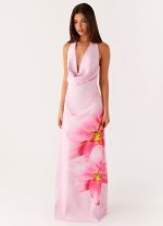 Bryony Cowl Maxi Dress - Pink - 图片 6
