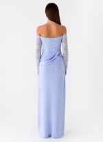 Burke Off Shoulder Maxi Dress - Blue - 图片 5