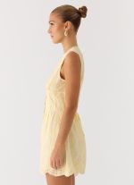 Burning Bright Mini Dress - Butter Yellow - 图片 2