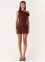 Caleb Mini Skirt - Chocolate - 图片 2