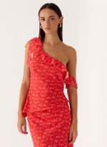 Calia Top - Magenta Red Rose