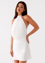 Camera Shy Mini Dress - Ivory - 图片 5