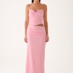 Carella Strapless Maxi Dress - Pink