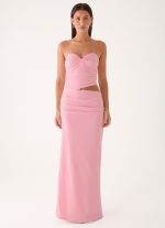 Carella Strapless Maxi Dress - Pink