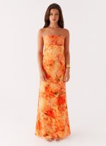 Carmen Maxi Dress - Sunset Floral - 图片 3