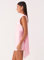 Cerina High Neck Mini Dress - Pink - 图片 3