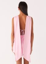 Cerina High Neck Mini Dress - Pink - 图片 4