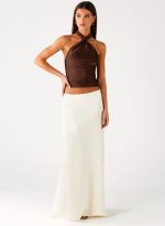 Chandra Maxi Skirt - Ivory - 图片 6