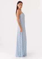 Chaniva Maxi Dress - Blue Mocha Dot - 图片 2