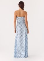 Chaniva Maxi Dress - Blue Mocha Dot - 图片 3
