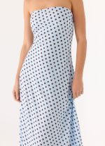 Chaniva Maxi Dress - Blue Mocha Dot - 图片 6