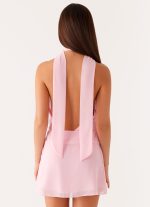 Chantal Backless Scarf Mini Dress - Pink - 图片 4