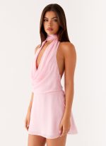 Chantal Backless Scarf Mini Dress - Pink - 图片 5