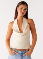 Charli Cowl Top - Lemon - 图片 6