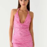 Cherry Coast Sequin Mini Dress - Pink