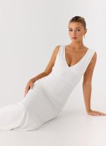 Cherry Sky Maxi Dress - White - 图片 6