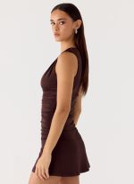 Cherry Sky Mini Dress - Chocolate - 图片 2