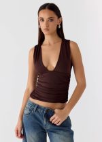 Cherry Sky Top - Chocolate